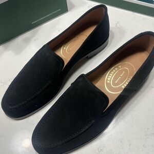 NIB Stubbs & Wootton Suede Slippers Black sz 10